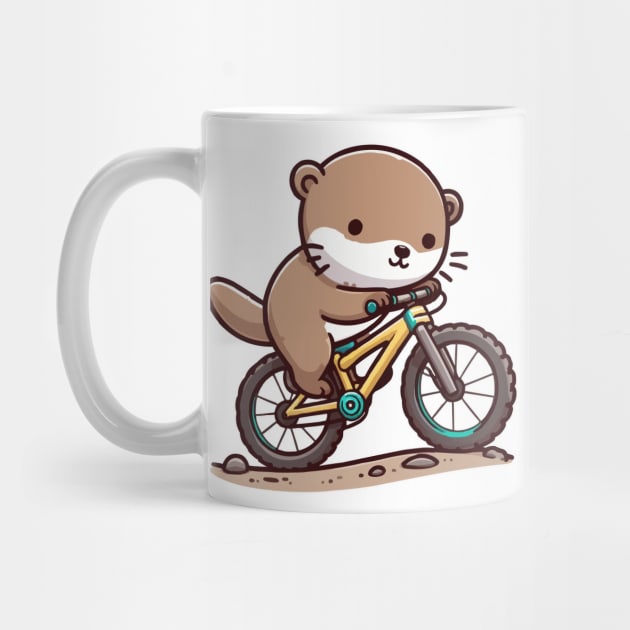 funny Otter mountain Biking by fikriamrullah